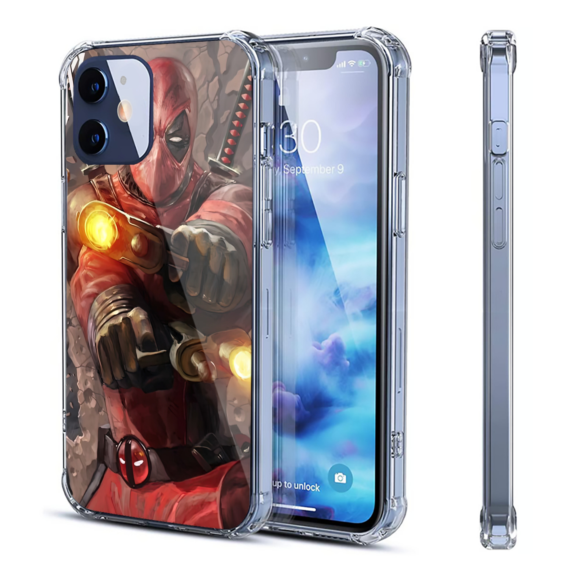 （画像用） Deadpool デッドプール 【iPhone 12シリーズ対応】透明スマホケース（クリアソフトケース）